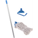 3 Piece Mop Set: Stainless Steel Pole, Blue Connector & Cloth Mop Head |  WH052 Makfry