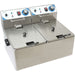 B GRADE Commercial Double Deep Fat Fryer 12 + 12 litres 3kW Countertop |  WH162A B GRADE Makfry