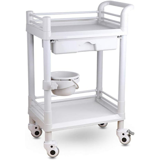 Professional 2 Tier Mobile Trolley 1 Drawer ABS 540x370x900mm |  WH2ST5437D Makfry
