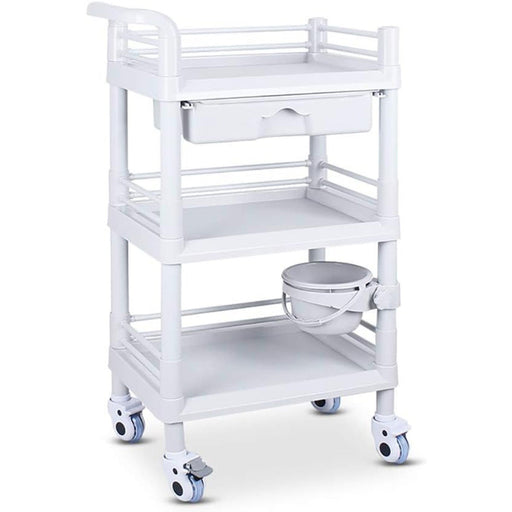Professional 3 Tier Mobile Trolley 1 Drawer ABS 540x370x980mm |  WH3ST5437D Makfry