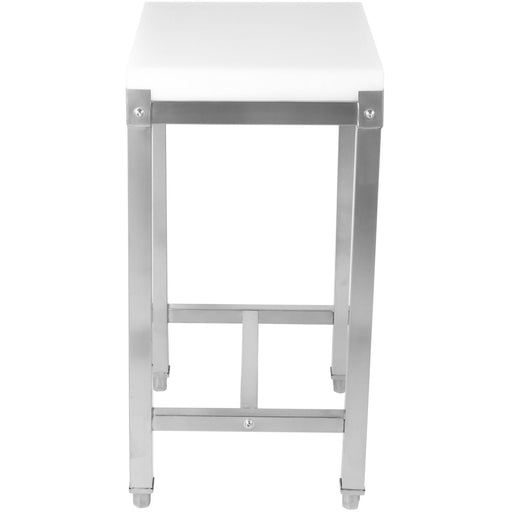 Commercial Stainless Steel Cutting Board Stand with Polyethylene Chopping Block 500x400x750mm |  WH505670 Makfry