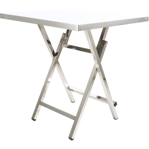 Folding Stainless steel Bistro table 600x600x700mm |  WHBT6060 Makfry