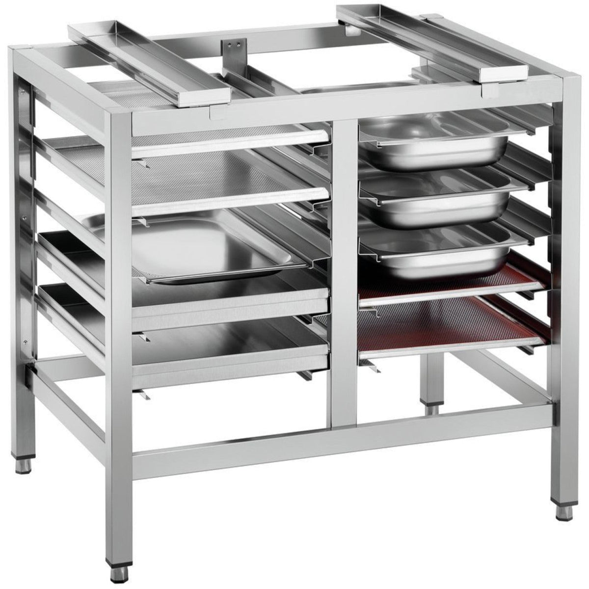 Oven Riser Stand Commercial Oven Stand With 5 Tier Double Row Gn Tray Rack 980x700x745m ...