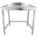 Professional Waste Disposal Table Stainless Steel 4 Side Up Marine Edge Backsplash 1000x600x950mm | Whdw10060 B Makfry