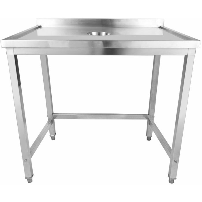Professional Waste Disposal Table Stainless Steel 4 Side Up Marine Edge Backsplash 1200x600x950mm | Whdw12060 B Makfry