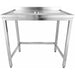 Professional Waste Disposal Table Stainless Steel 4 Side Up Marine Edge Backsplash 1400x700x950mm | Whdw14070 B Makfry