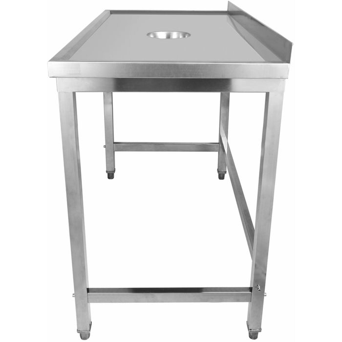 Professional Waste Disposal Table Stainless Steel 4 Side Up Marine Edge Backsplash 1000x600x950mm | Whdw10060 B Makfry