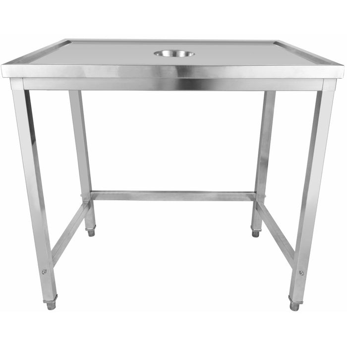 Professional Waste Disposal Table Stainless Steel 4 Side Up Marine Edge 1200x600x900mm |  WHDW12060 Makfry