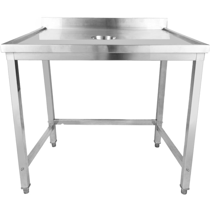 Professional Waste Disposal Table Stainless Steel 4 Side Up Marine Edge Backsplash 1200x700x950mm | Whdw12070 B Makfry