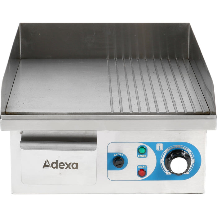 Commercial Griddle Smooth/Ribbed Small 1 zone 2kW Electric |  WHEG810AFR Makfry