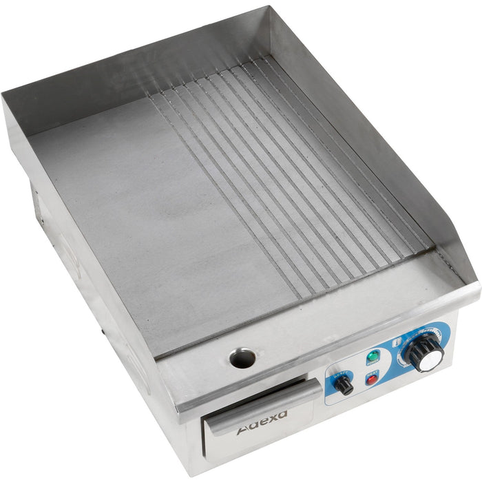 Commercial Griddle Smooth/Ribbed Small 1 zone 2kW Electric |  WHEG810AFR Makfry