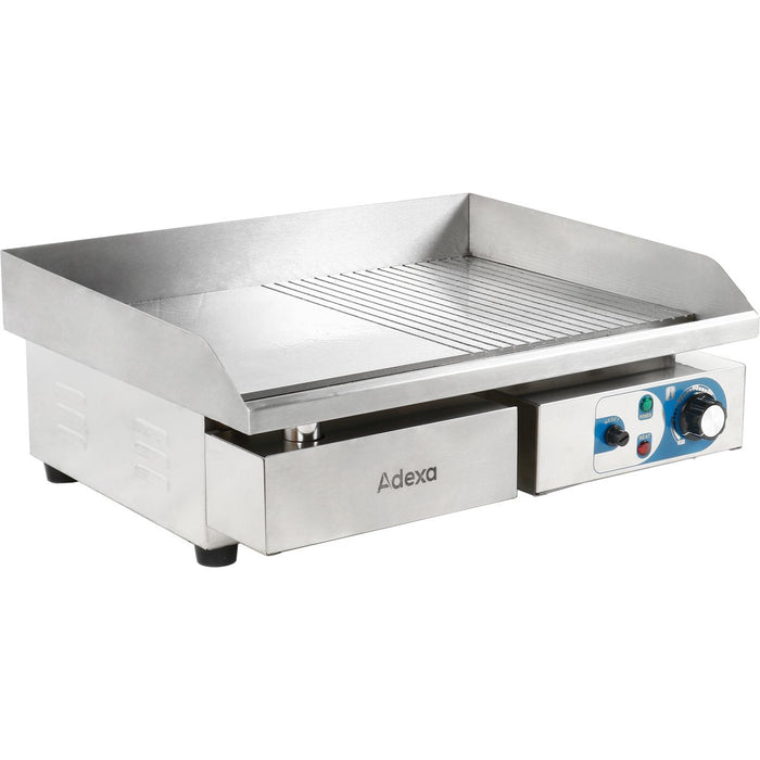 Commercial Griddle Smooth/Ribbed Medium 1 zone 3kW Electric |  WHEG818AFR Makfry