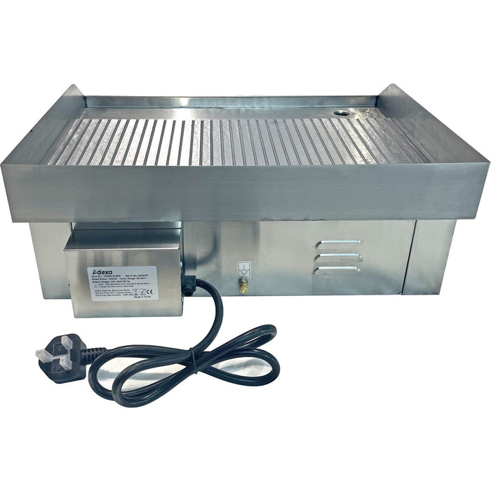 B GRADE Commercial Griddle Ribbed Medium 1 zone 3kW Electric |  WHEG818AR B GRADE Makfry