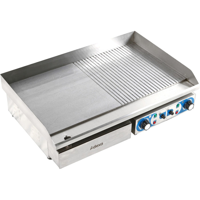 B GRADE Commercial Griddle Smooth/Ribbed 728x393mm 2 zones 4.4kW Electric |  WHEG820AFR B GRADE