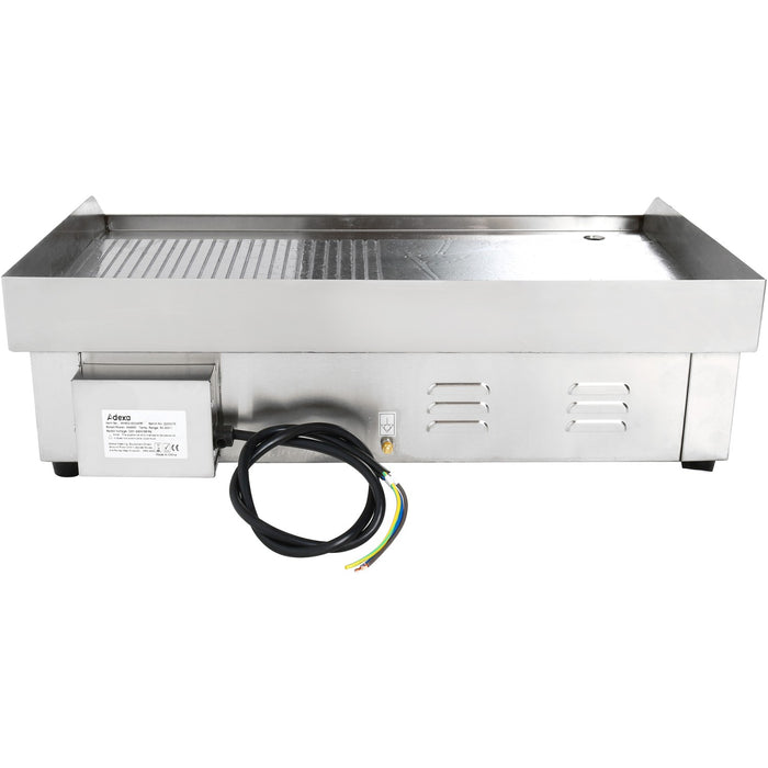 B GRADE Commercial Griddle Smooth/Ribbed 728x393mm 2 zones 4.4kW Electric |  WHEG820AFR B GRADE