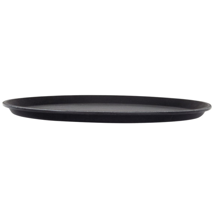 Non-skid Serving tray Fiberglass Round 18" Black |  WHF1800 Makfry