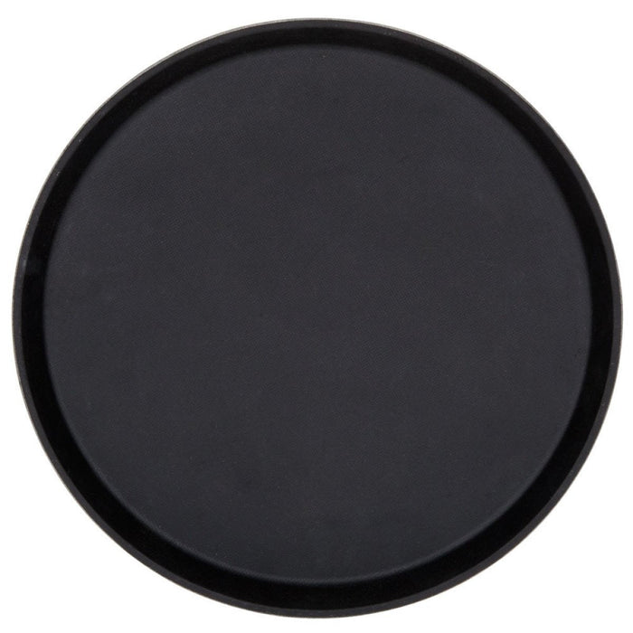 Non-skid Serving tray Fiberglass Round 18" Black |  WHF1800 Makfry