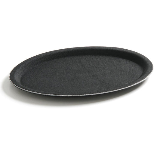 Non-Skid Serving Tray Polypropylene Oval 29"x24" Black |  PPTRAY2924 Makfry
