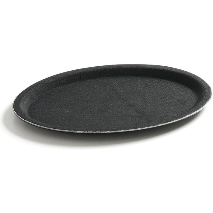 Non-Skid Serving Tray Polypropylene Oval 29"x24" Black |  PPTRAY2924 Makfry