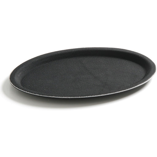 Non-skid Serving tray Fiberglass Oval 27" Black |  WHF2700 Makfry