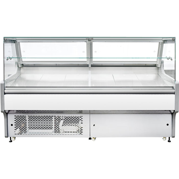 B GRADE Serve over Deli counter White front Straight glass front Width 1955mm |  WHITE2009SG B GRADE