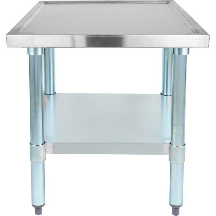 Stainless Steel Commercial Equipment Stand with Galvanised Undershelf & Marine Edges 600x700x600mm |  WHMT7060 Makfry