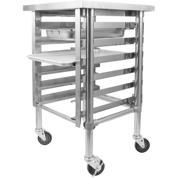 B GRADE Commercial Mobile Equipment Stand with 6 Tier Tray Rack GN1/1 Marine Edges 600x600x900mm |  WHMTR6060C B GRADE