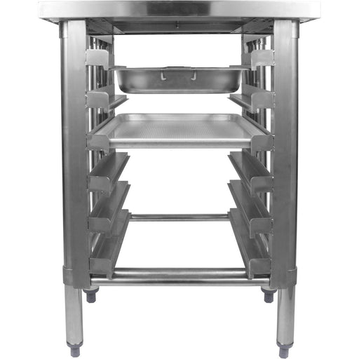 Commercial Equipment Stand With 6 Tier Tray Rack Gn1/1 Marine Edges 800x700x900mm | Whmtr7080 Makfry