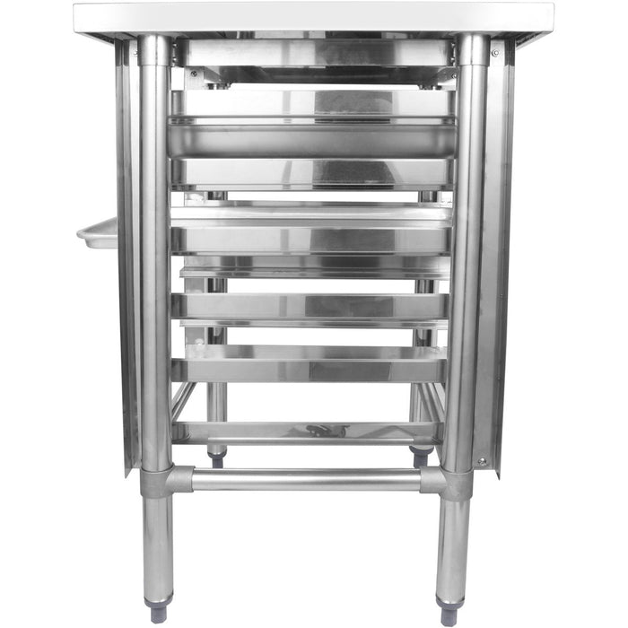 Commercial Equipment Stand With 6 Tier Tray Rack Gn1/1 Marine Edges 800x700x900mm | Whmtr7080 Makfry