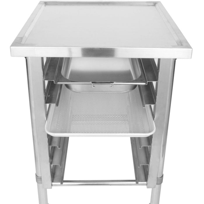 Commercial Equipment Stand With 6 Tier Tray Rack Gn1/1 Marine Edges 800x700x900mm | Whmtr7080 Makfry