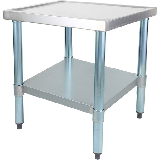 Stainless Steel Commercial Equipment Stand with Galvanised Undershelf & Marine Edges 800x600x600mm |  WHMT6080 Makfry
