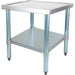 Stainless Steel Commercial Equipment Stand with Galvanised Undershelf & Marine Edges 600x700x600mm |  WHMT7060 Makfry