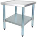 Stainless Steel Commercial Equipment Stand with Galvanised Undershelf & Marine Edges 600x600x600mm |  WHMT6060 Makfry