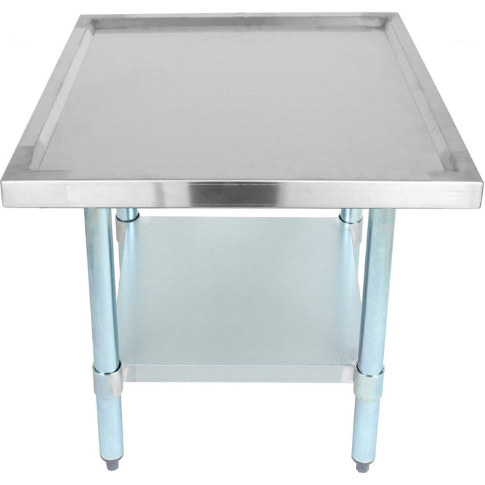 Stainless steel Commercial Equipment Stand with Galvanised Undershelf & Marine Edges 1000x600x600mm |  WHMT60100 Makfry