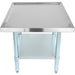 Stainless steel Commercial Equipment Stand with Galvanised Undershelf & Marine Edges 1000x600x600mm |  WHMT60100 Makfry