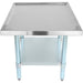 Stainless Steel Commercial Equipment Stand with Galvanised Undershelf & Marine Edges 600x600x600mm |  WHMT6060 Makfry
