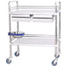 Professional 2 Tier Medical Trolley 2 Drawers Stainless Steel 600x400x860mm |  WHSS2T6040D2 Makfry