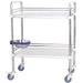 Professional 2 Tier Mobile Medical Trolley Stainless Steel 770x450x860mm |  WHSS2T7745 Makfry