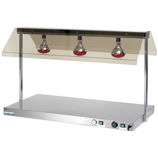 Buffet Food Warmer With Gantry Stainless Steel 3 Infrared Lamps Sneeze Guards 3x Gn1/1 |  Wm3 F Makfry