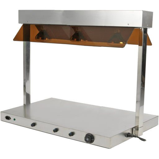 Buffet food warmer with gantry Stainless steel 3 infrared lamps Sneeze guards 3xGN1/1 |  WM3FXX Makfry