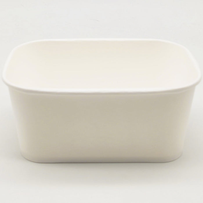 300pcs White Rectangular Bowl 1000ml PE |  WPRB1000