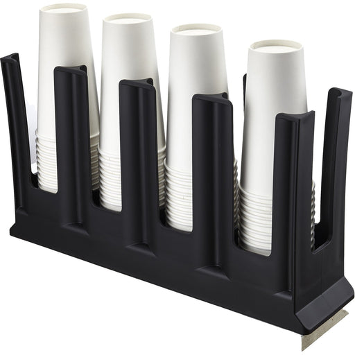 Black Cup Holder / Dispenser 4 Stacks |  WQB3002 Makfry