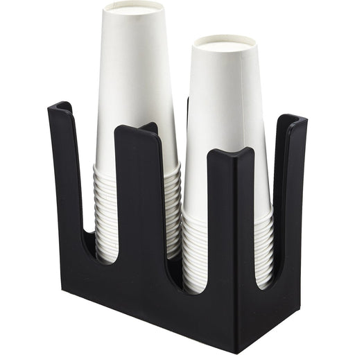 Black Cup Holder / Dispenser 2 Stacks |  WQB3003 Makfry