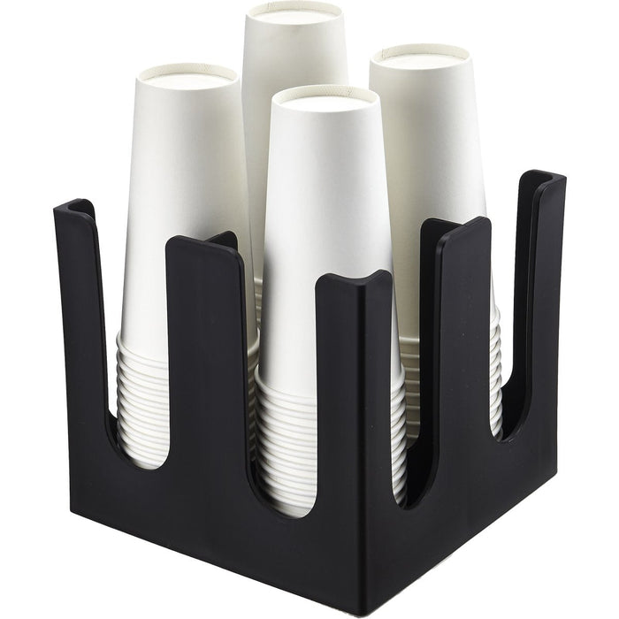 Black Cup Holder / Dispenser 4 Stacks Square |  WQB3004 Makfry