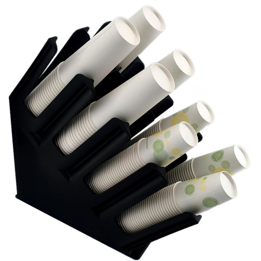Black Cup Holder / Dispenser 8 Stacks |  WQB3006 Makfry