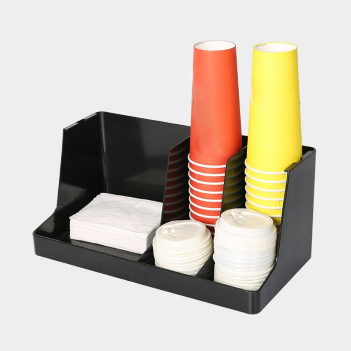 Black Cup Holder / Dispenser 2 Stacks |  WQCS1 Makfry