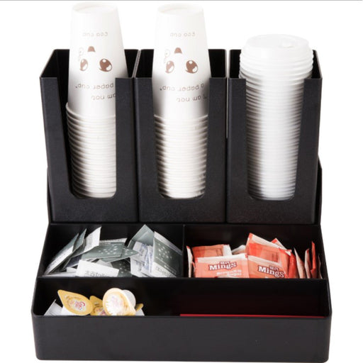 Black Cup Holder / Dispenser 3 Stacks |  WQCS34 Makfry