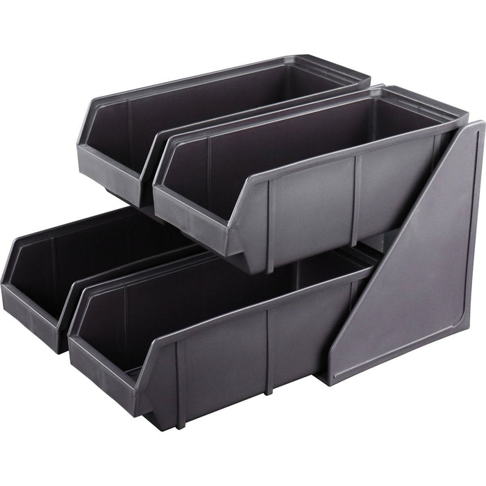 4 Bin Countertop Organiser 2 Tier Black |  WQL3004 Makfry