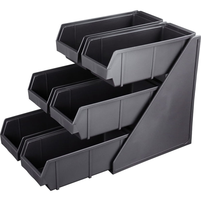 6 Bin Countertop Organiser 3 Tier Black |  WQL3006