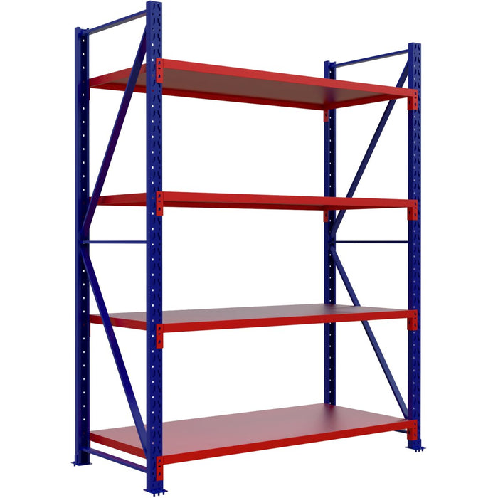 Wide Span Warehouse Racking Starter Unit 1800x800x2400mm 4 Shelves |  WR0318080240START